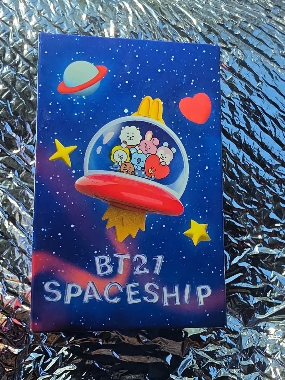 BT21 Red Spaceship Wall Art Print in Blue. Free Gift With Purchase